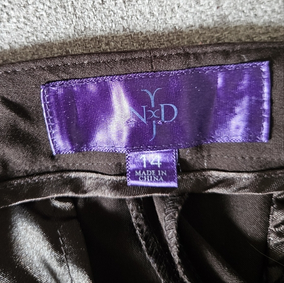 NYDJ Not Your Daughter's Jeans Chocolate Brown Trouser Work Pants Slacks size 14 - Picture 5 of 8